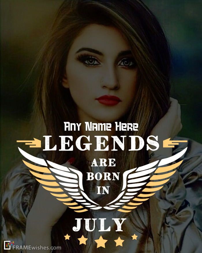 Legends Are Born In July Frame