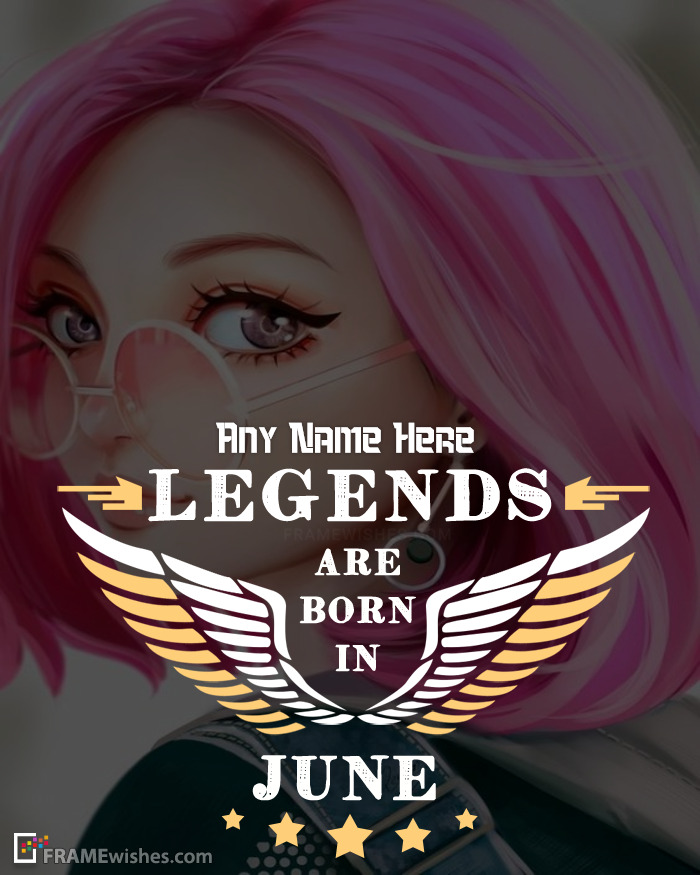 Legends Are Born In June Frame