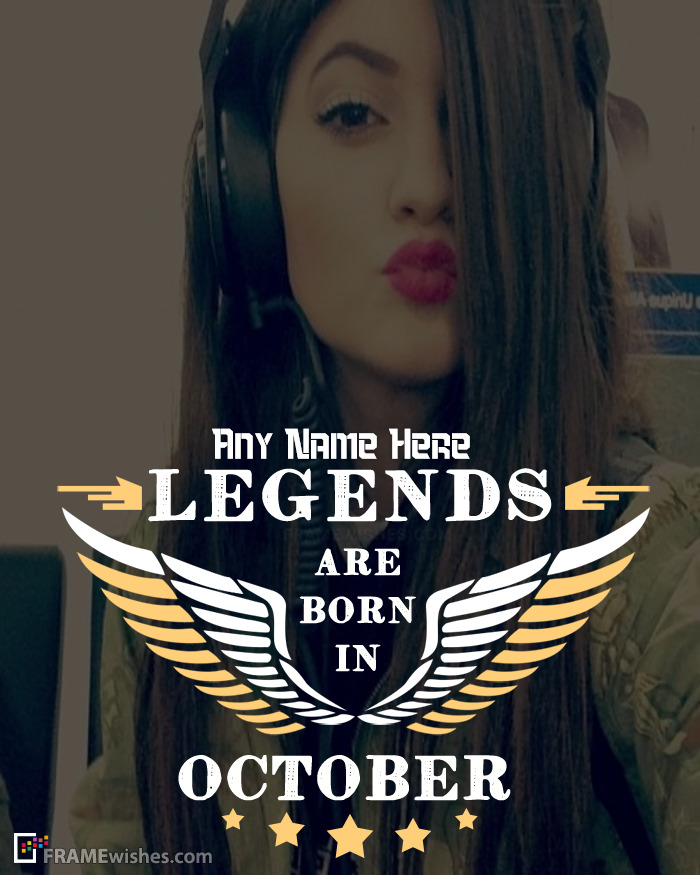Legends Are Born In October Frame