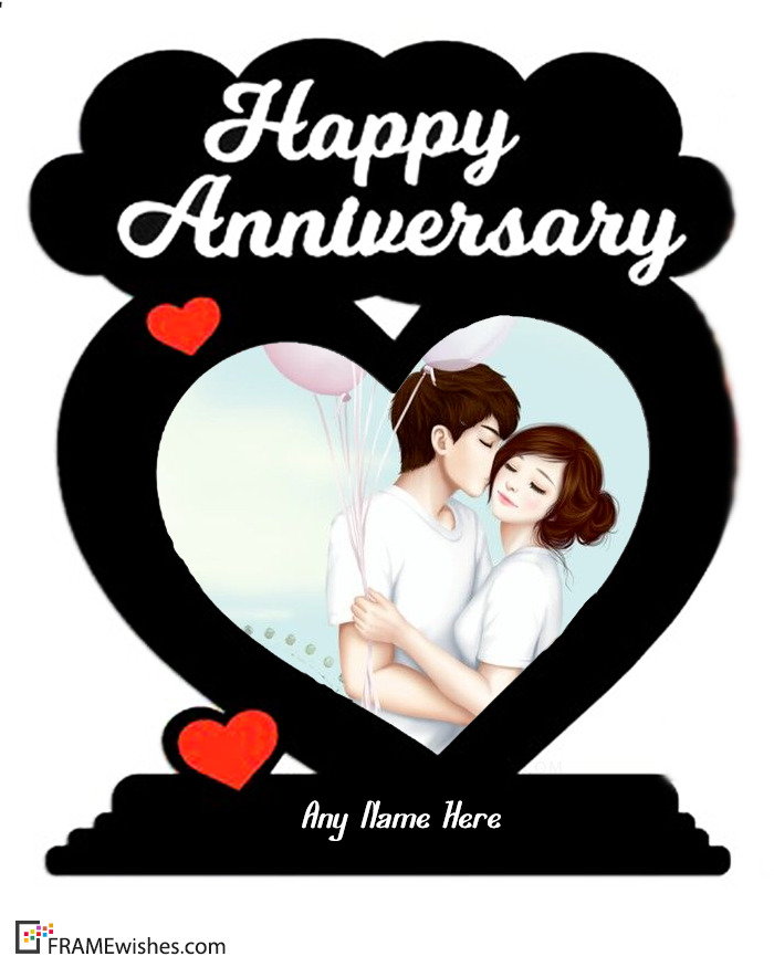 Heart Love Anniversary Photo Frame