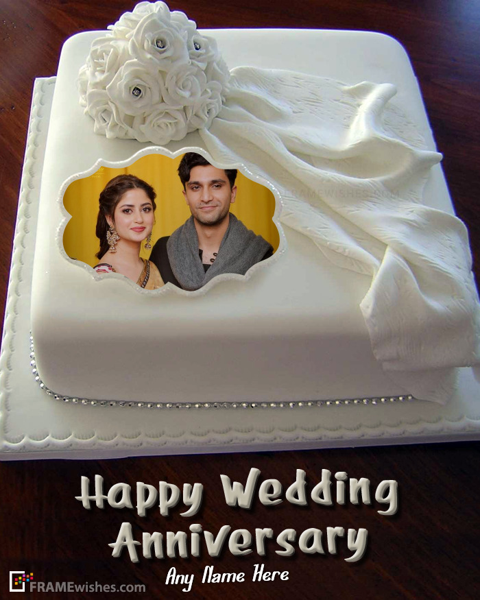 Online Wedding Anniversary Cake With Photo Frame