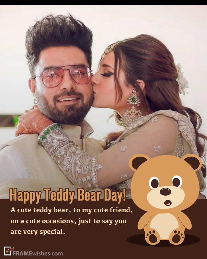 Photo Frame For Happy Teddy Bear Day