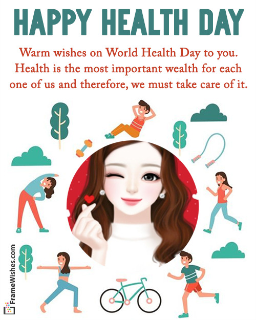 World Health Day Photo Frame For Friends or Relatives